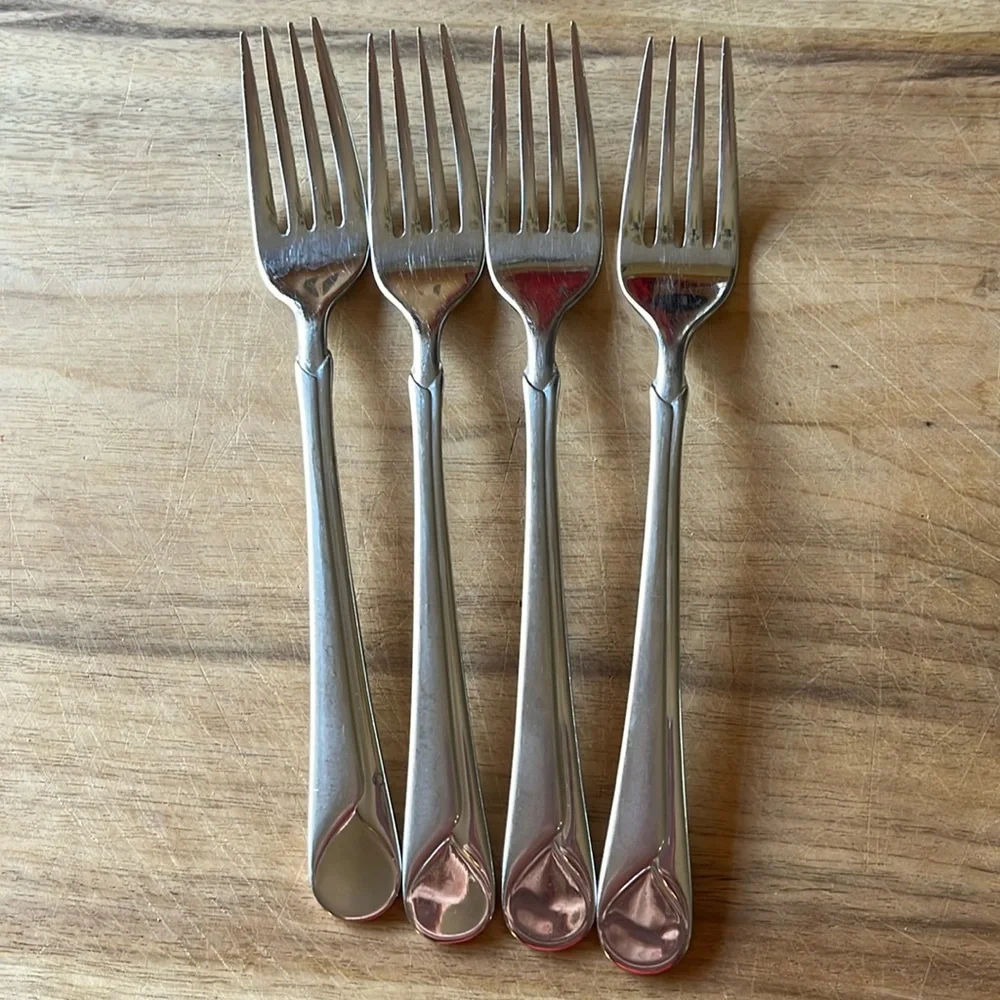 JA Henckels PROVENCE 18/10 Stainless Steel LOT of 4 salad forks 7” glossy satin
